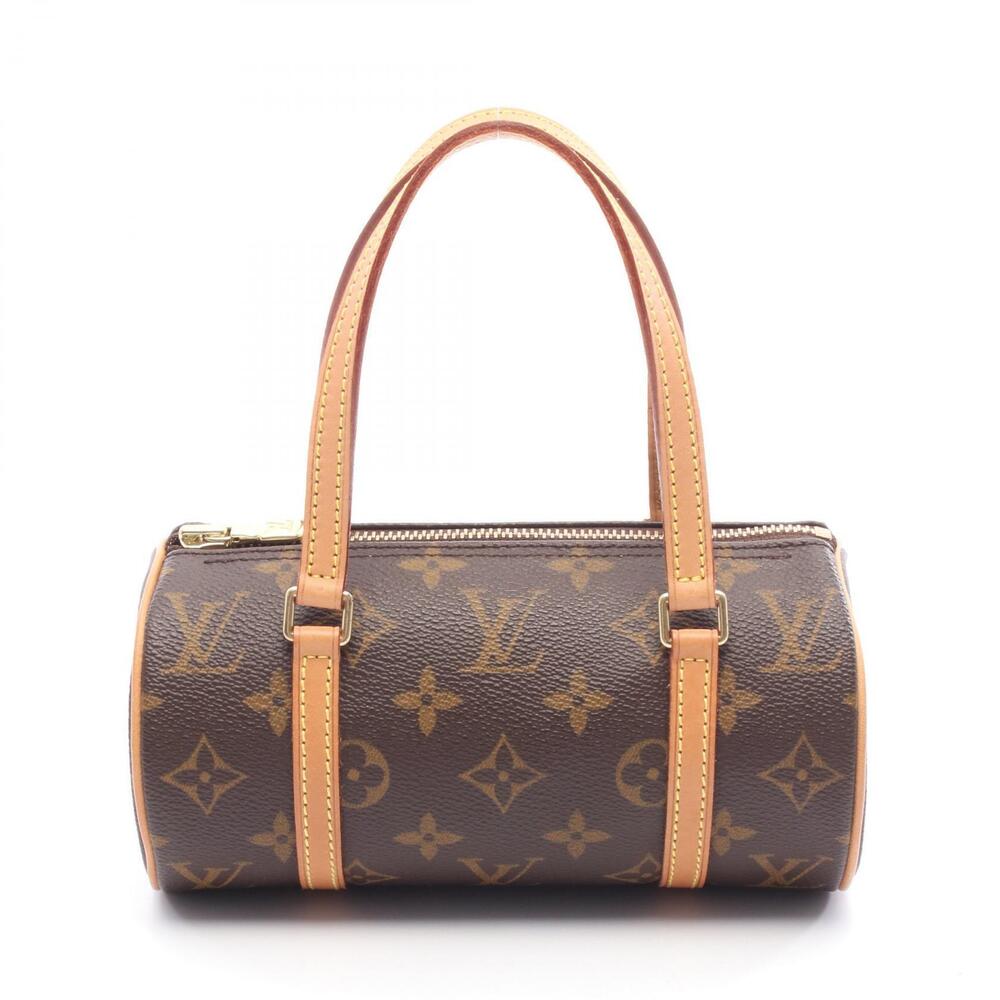 Louis Vuitton Papillon Monogram Handbag Canvas Leather Brown